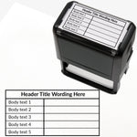 Personalised Table Stamper - 75 x 38mm