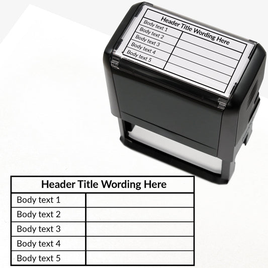 Personalised Table Stamper - 75 x 38mm
