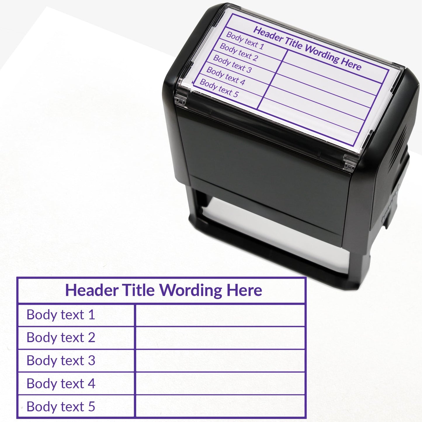 Personalised Table Stamper - 75 x 38mm