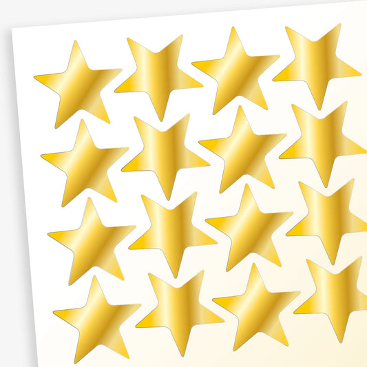 Metallic Gold Star Stickers - 20mm
