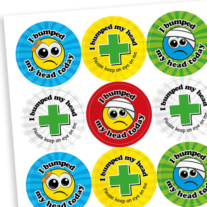 I Bumped My Head Today Stickers - 25mm