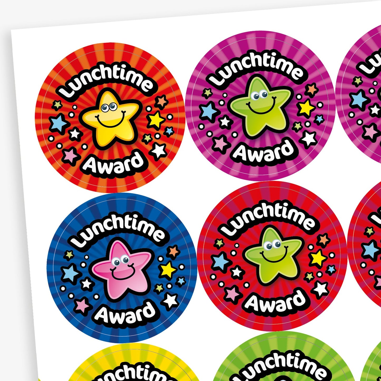 Lunchtime Award Stickers - 32mm