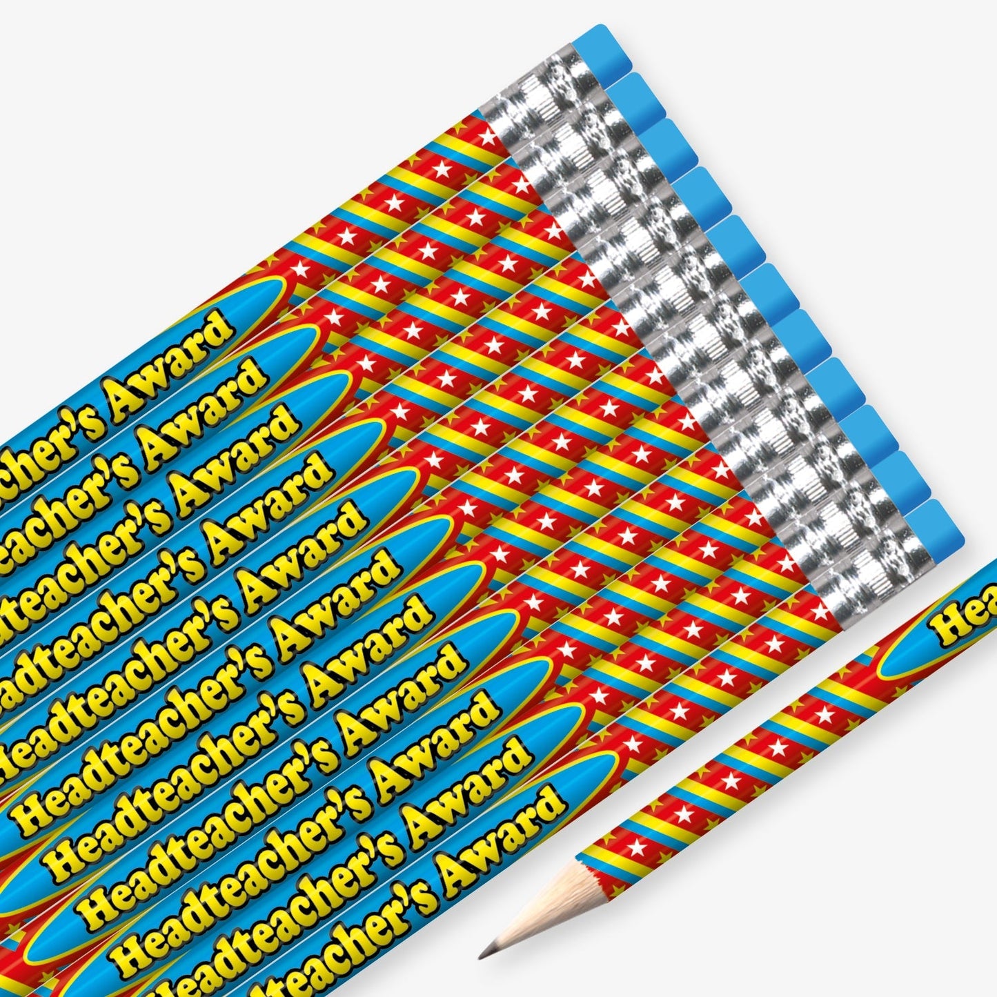 12 Headteacher's Award Pencils - Blue