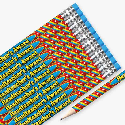 12 Headteacher's Award Pencils - Blue