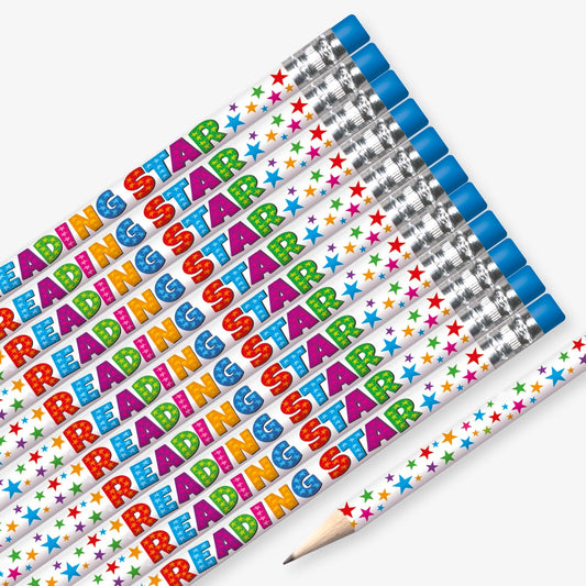 12 Reading Star Pencils