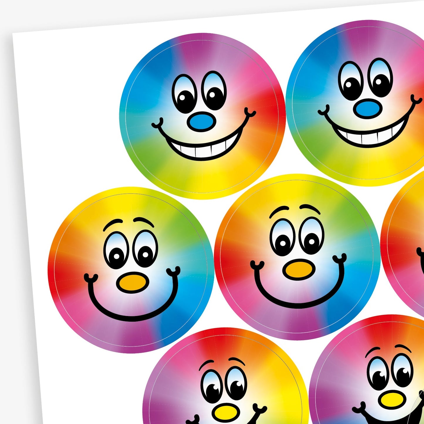 45 Berry Scented Rainbow Smile Stickers - 32mm