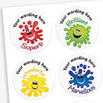 Personalised Jellybean Scented Splash Stickers - 37mm