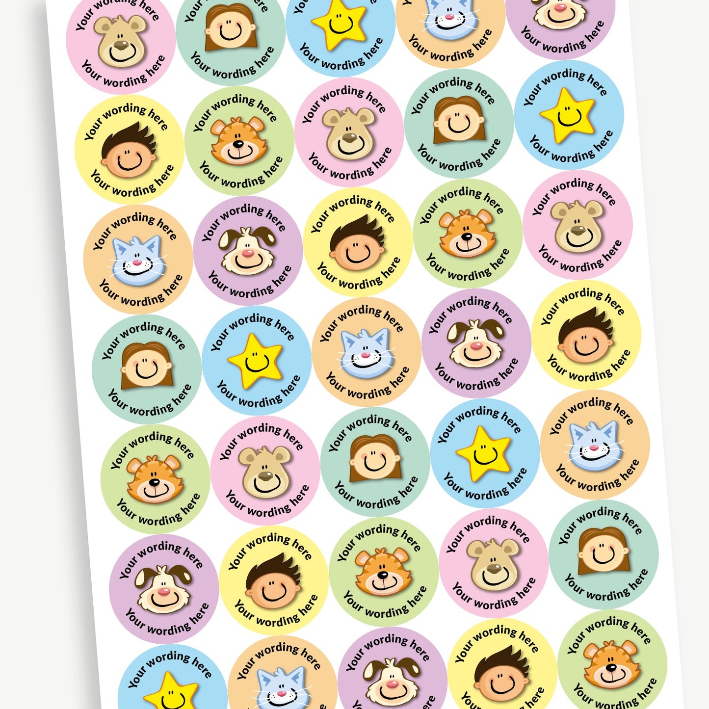 Personalised Sweet Shop Scented Smiley Face Stickers - 37mm