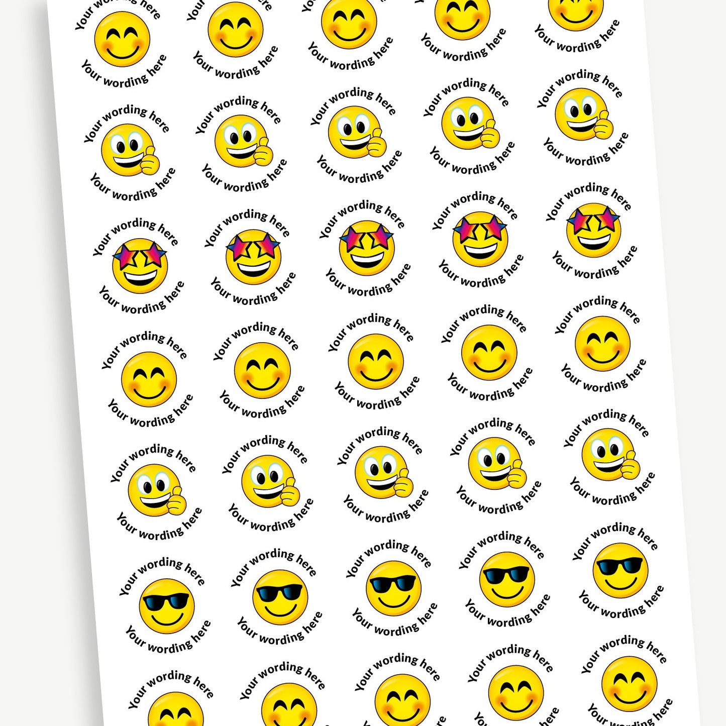 Personalised Bubblegum Scented Emoji Stickers - 37mm