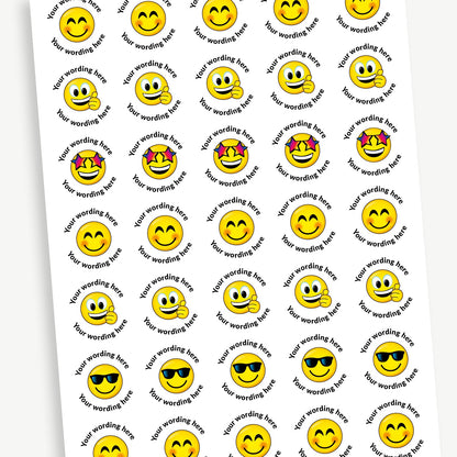 Personalised Bubblegum Scented Emoji Stickers - 37mm