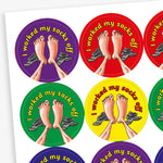 Clean Linen Scented I Worked My Socks Off Stickers - 32mm