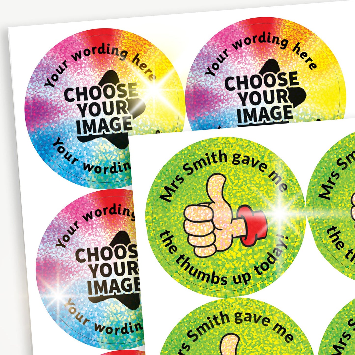 70 Design Your Own Holographic Stickers - 37mm