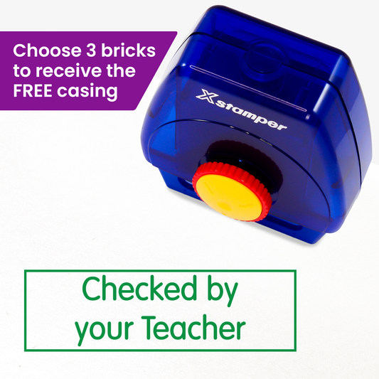 Checked By Your Teacher Twist N Stamp Brick - Green