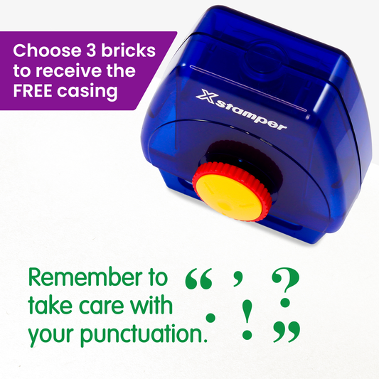 Take Care With Punctuation Twist N Stamp Brick - Green