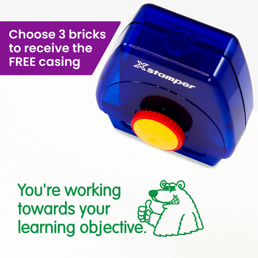 You've Achieved Your Learning Objective Polar Bear Twist N Stamp Brick - Green