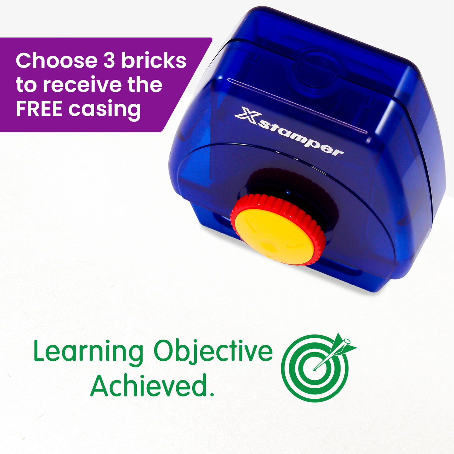 Learning Objective Achieved Target Twist N Stamp Brick - Green