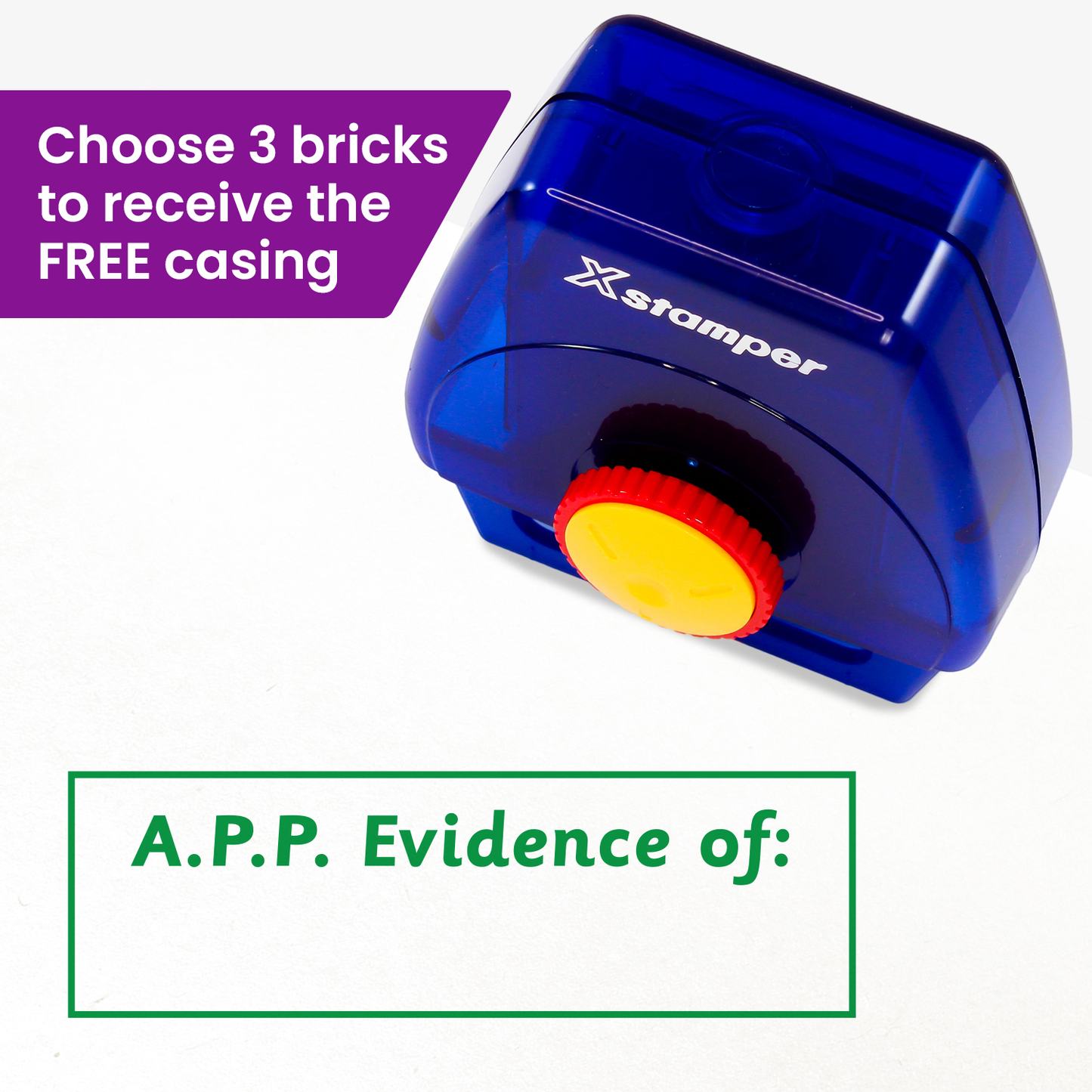 A.P.P. Evidence of: Twist N Stamp Brick - Green