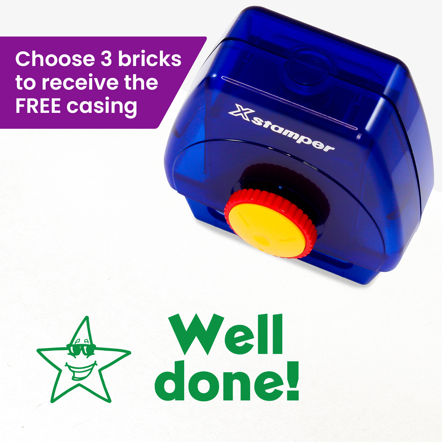 Star Well Done Twist N Stamp Brick - Green