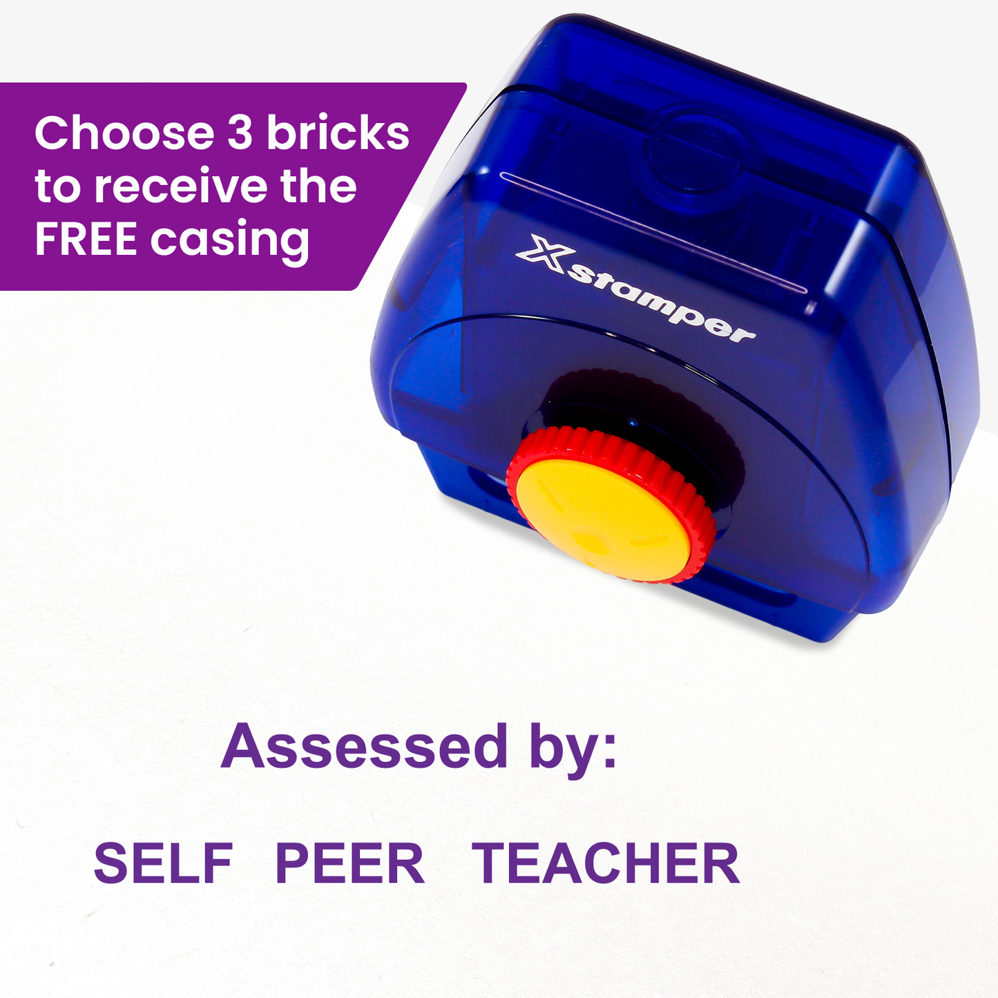 Self/Peer/Teacher Assessed Twist N Stamp Brick - Purple