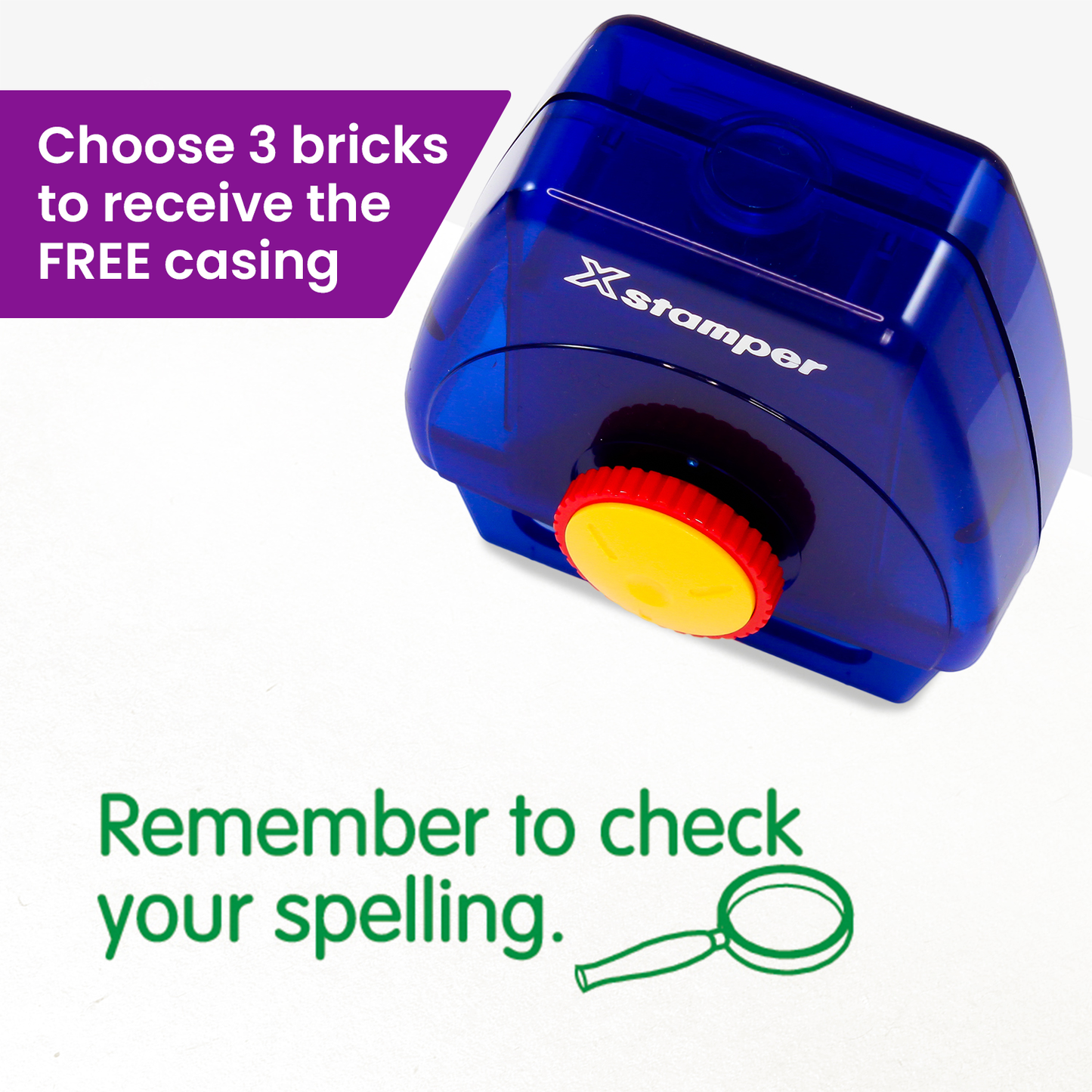Remember to Check Your Spelling Twist N Stamp Brick - Green